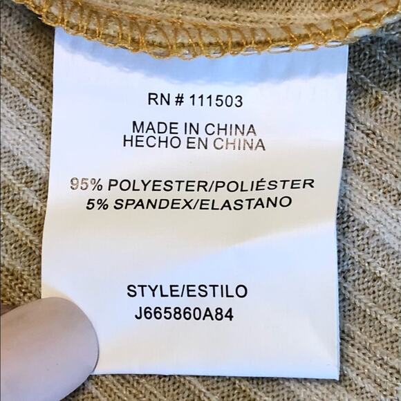 June and Hudson Wrap Dress Women’s Size Large Midi Mustard Yellow Tie Dye - Picture 9 of 10